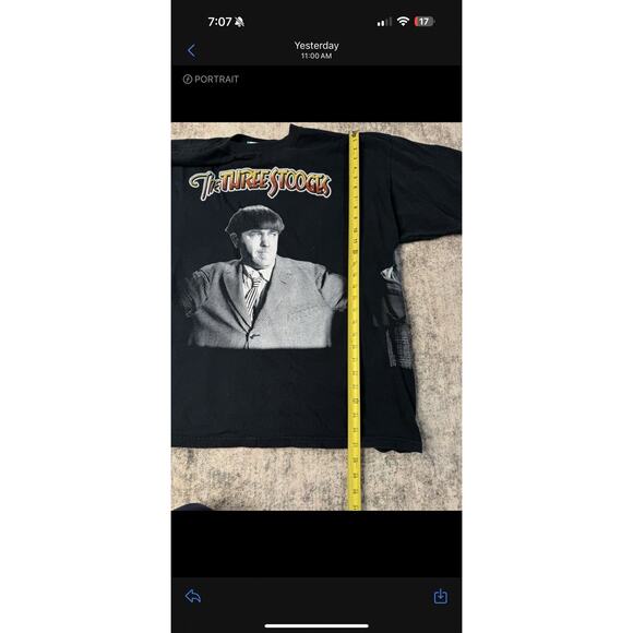 Vintage 90’s The Three Stooges Moe All Over Print Tee Shirt Sz XXL - Picture 5 of 8